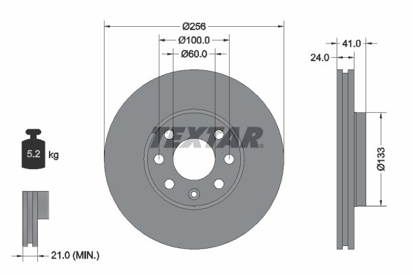 Disc frana Textar 92091803