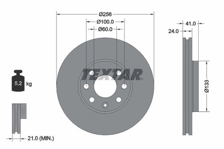 Disc frana Textar 92091803