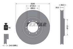 DISC FRANA TEXTAR 92091400 - Compatibil cu ACURA, CHEVROLET, GREAT WALL, HOLDEN, HONDA, ISUZU, OPEL, VAUXHALL