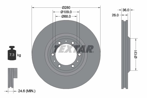 Disc frana Textar 92091400