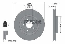 DISC FRANA TEXTAR 92092300 - Compatibil cu VOLVO