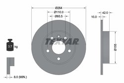 Disc frana Textar 92092103