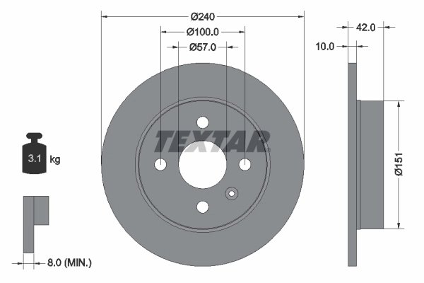 Disc frana Textar 92092003