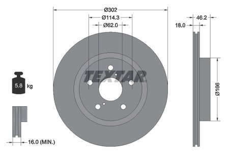 Disc frana Textar 92093500