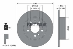 DISC FRANA TEXTAR 92096300 - Compatibil cu RENAULT