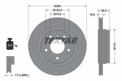 Disc frana Textar 92097303