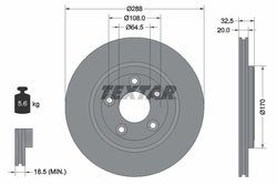 DISC FRANA TEXTAR 92099100 - Compatibil cu DAIMLER, FORD USA, JAGUAR, LINCOLN