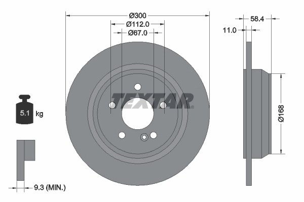 Disc frana Textar 92099403