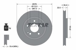 DISC FRANA TEXTAR 92099603 - Compatibil cu MERCEDES-BENZ