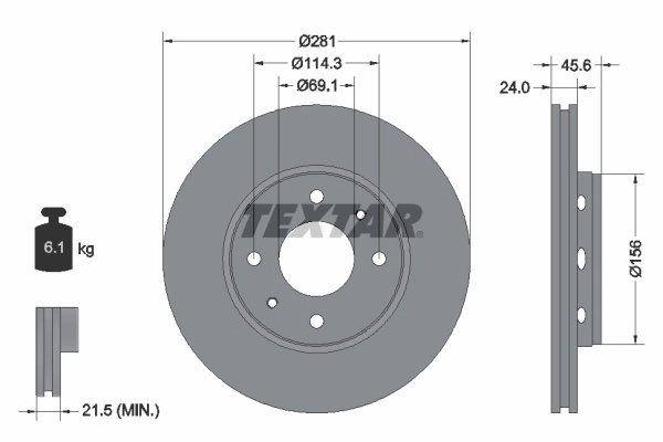 Disc frana Textar 92100403
