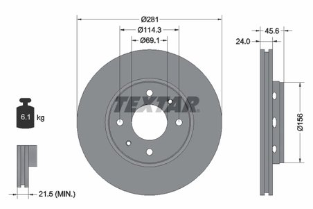 Disc frana Textar 92100403
