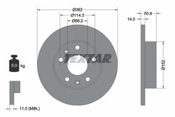 DISC FRANA TEXTAR 92102900 - Compatibil cu LAND ROVER