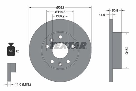 Disc frana Textar 92102900