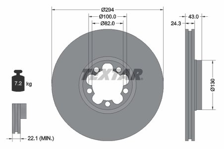 DISC FRANA TEXTAR 92103803 - Compatibil cu FORD, FORD AUSTRALIA