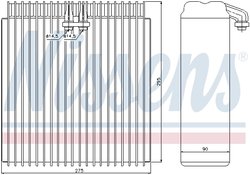 EVAPORATOR AER CONDITIONAT NISSENS 92107 - Compatibil cu TOYOTA