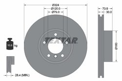 DISC FRANA TEXTAR 92107105 - Compatibil cu BMW