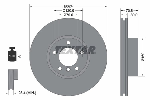 DISC FRANA TEXTAR 92107105 - Compatibil cu BMW