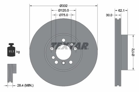 DISC FRANA TEXTAR 92107205 - Compatibil cu BMW