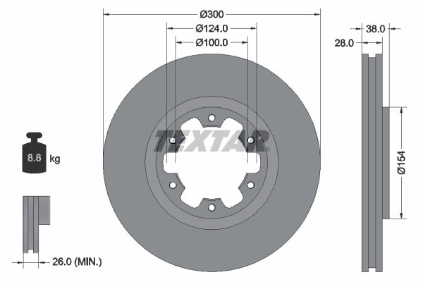 Disc frana Textar 92109500