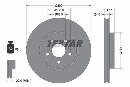 Disc frana Textar 92109605