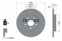 DISC FRANA TEXTAR 92109703 - Compatibil cu FORD, FORD (CHANGAN), FORD AUSTRALIA, JAGUAR
