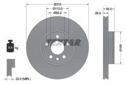 DISC FRANA TEXTAR 92109905 - Compatibil cu FORD, SEAT, VW