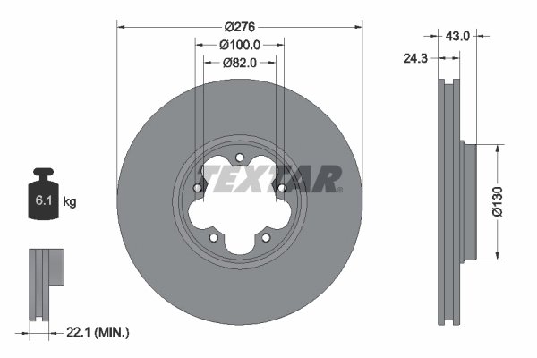 Disc frana Textar 92110003