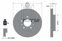 DISC FRANA TEXTAR 92110400 - Compatibil cu BESTURN (FAW), ISUZU, MAZDA, MAZDA (FAW)