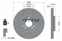 Disc frana Textar 92110903