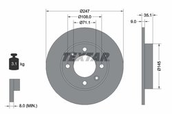 Disc frana Textar 92111703