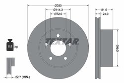 Disc frana Textar 92113500