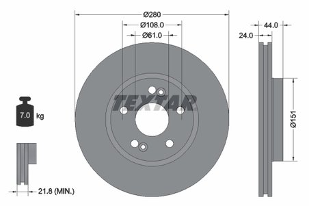 Disc frana Textar 92113803