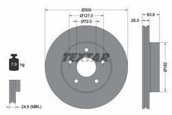 DISC FRANA TEXTAR 92113600 - Compatibil cu JEEP, JEEP (BJC)