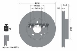 Disc frana Textar 92115105