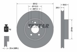 Disc frana Textar 92115305