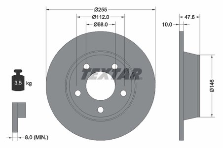 Disc frana Textar 92117303