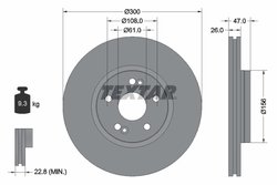 DISC FRANA TEXTAR 92119003 - Compatibil cu RENAULT