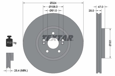 DISC FRANA TEXTAR 92119405 - Compatibil cu RENAULT