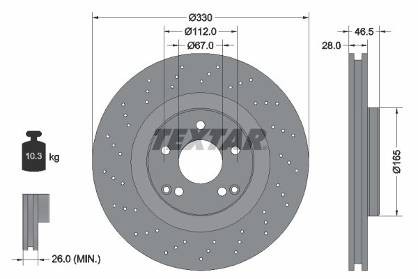 DISC FRANA TEXTAR 92119805 - Compatibil cu MERCEDES-BENZ