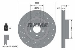 DISC FRANA TEXTAR 92120207 - Piesa auto compatibila cu mai multe marci