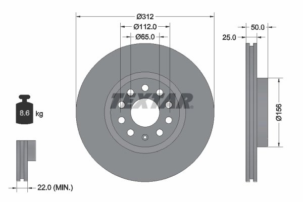 Disc frana Textar 92120505