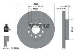 Disc frana Textar 92120805