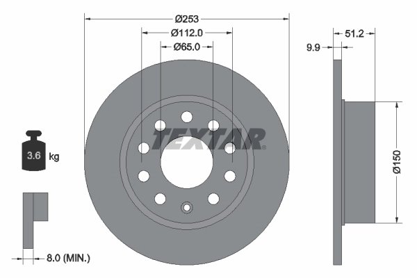 Disc frana Textar 92120903