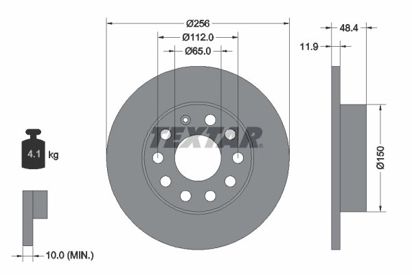Disc frana Textar 92121103