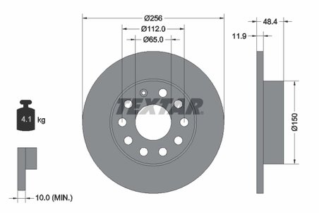 Disc frana Textar 92121103