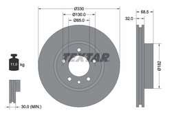 Disc frana Textar 92121505