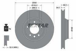 Disc frana Textar 92121805