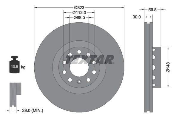 Disc frana Textar 92122103