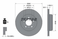 DISC FRANA TEXTAR 92122703 - Compatibil cu BMW, BMW (BRILLIANCE)