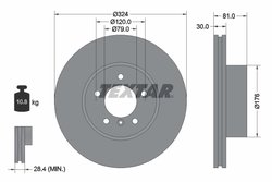 DISC FRANA TEXTAR 92122805 - Compatibil cu BMW